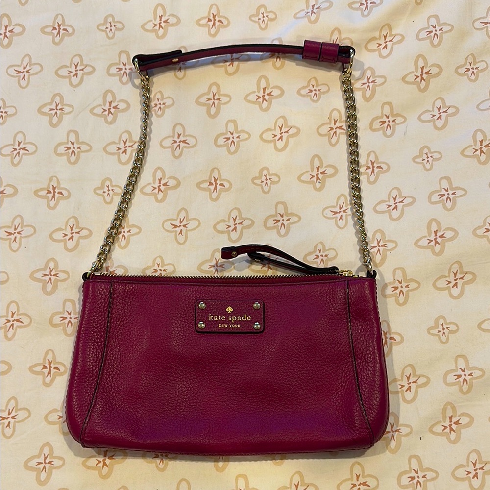 Kate Spade Pink Shoulder Bag with Gold Chain